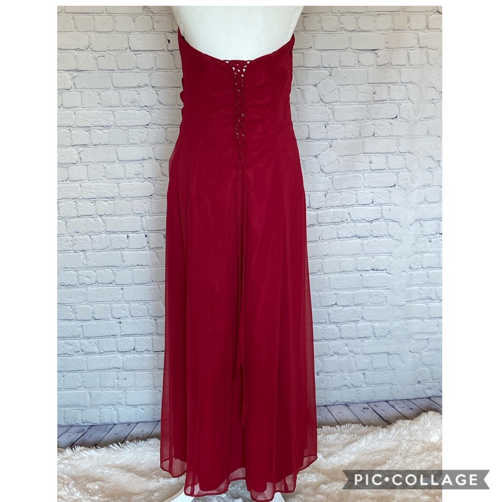 Red Formal Strapless Gown - Picture 3 of 10
